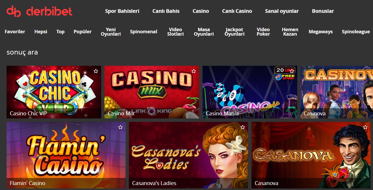 Derbibet Casino Oyunu